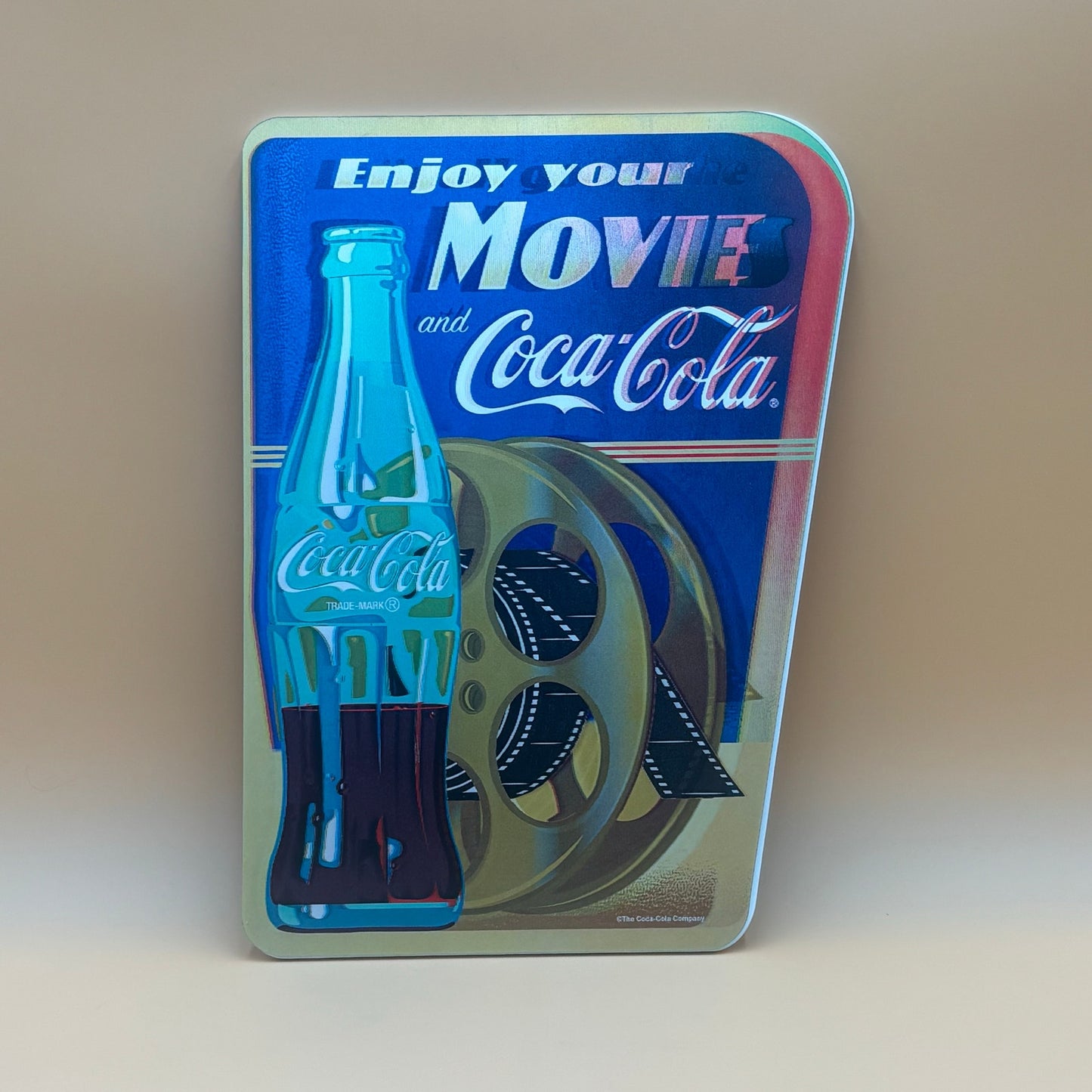 Coca-Cola Lenticular Wall Sign – “Let’s All Go to the Movies”