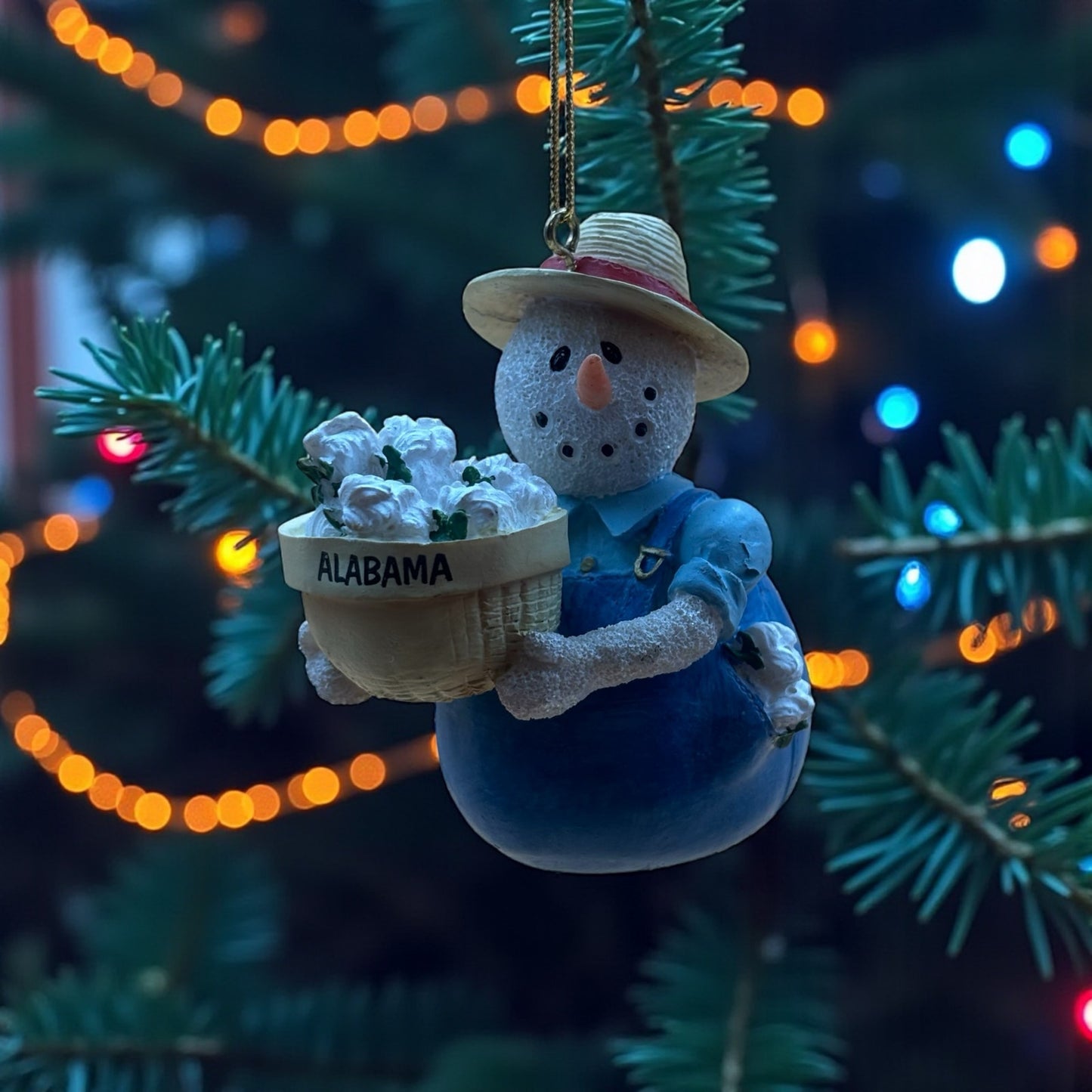 2001 Alabama State Quarter Snowman Vintage Ornament with Box