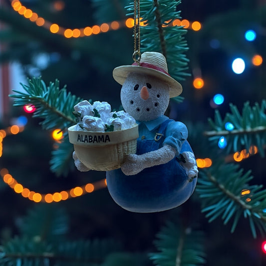 2001 Alabama State Quarter Snowman Vintage Ornament with Box