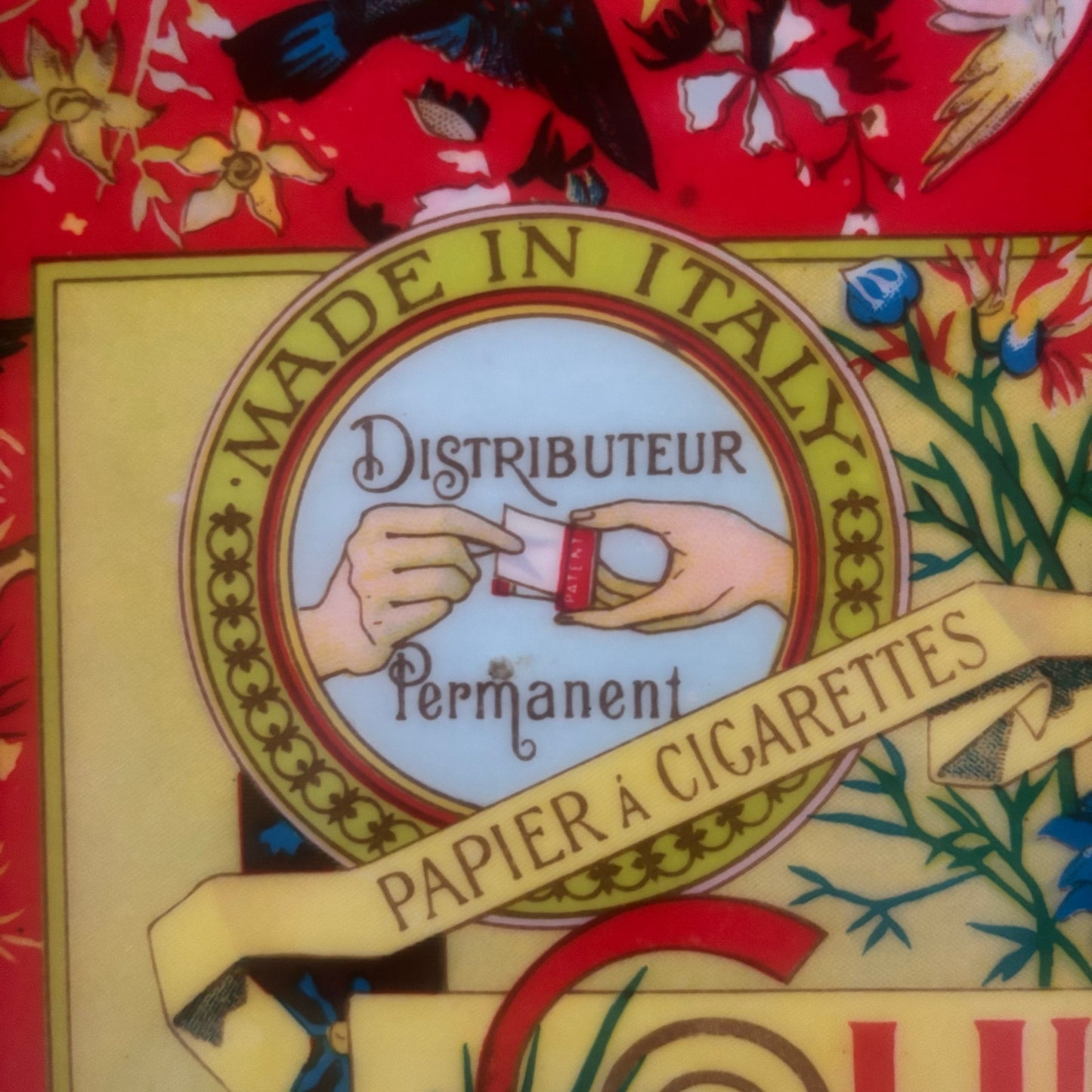 1970's Club Modiano “Patent ECHU” Tray – 13” x 9” Graphic Cigarette Design