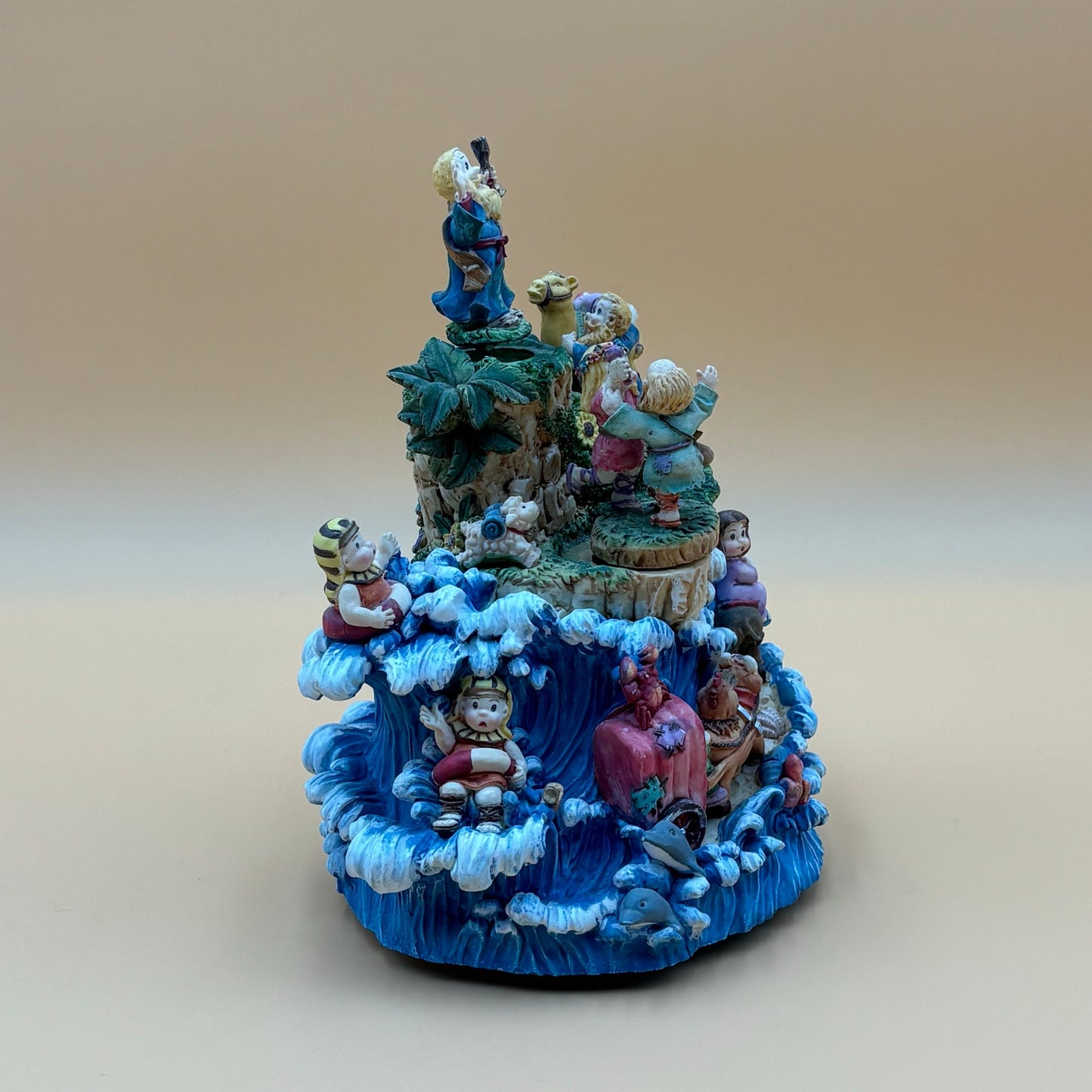 Vintage Biblical Music Box – Rotating Figurines Playing “Chariots of Fire”