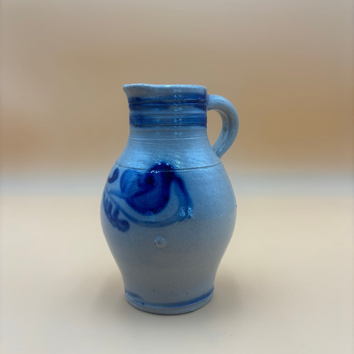 Blue Salt Glaze Stoneware Jug Vase