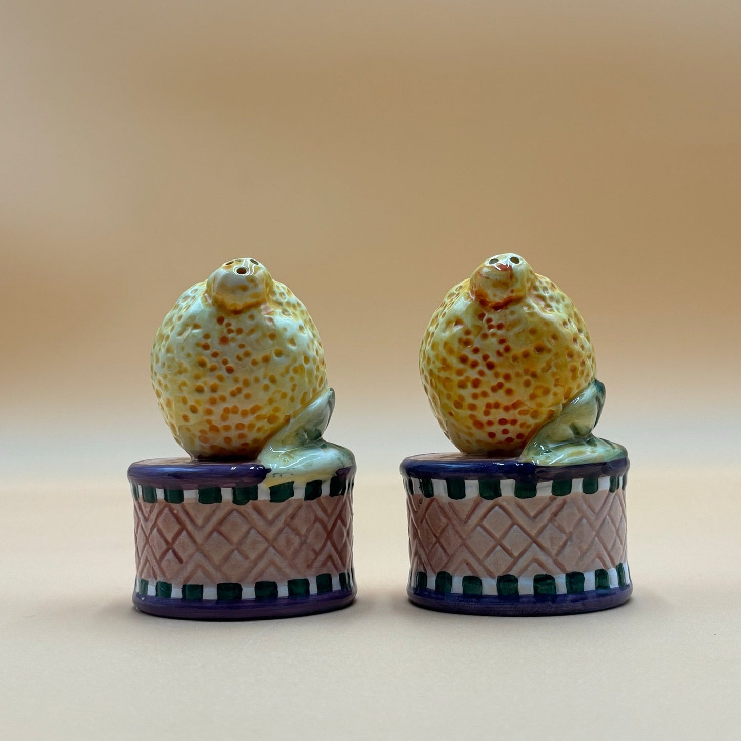 Vintage Lemon Salt & Pepper Shakers