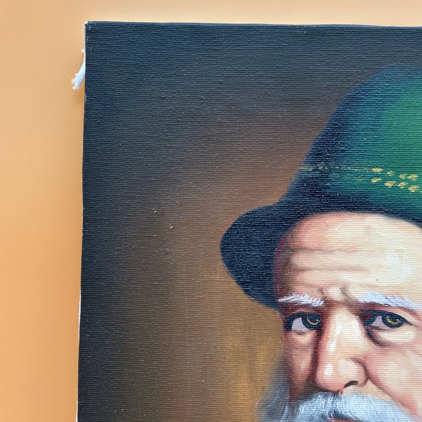 Signed Vintage “Van Meer” Bearded Gentleman Portrait – Oil on Canvas (16″×12″)