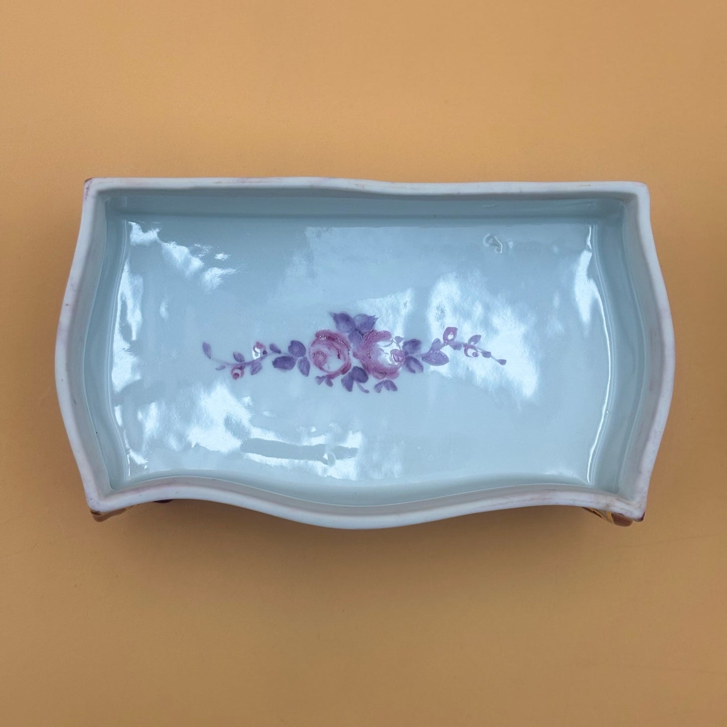 Hand Painted Porcelain Footed Dish Signed “By F. Semedo” – Sèvres-Style Scene