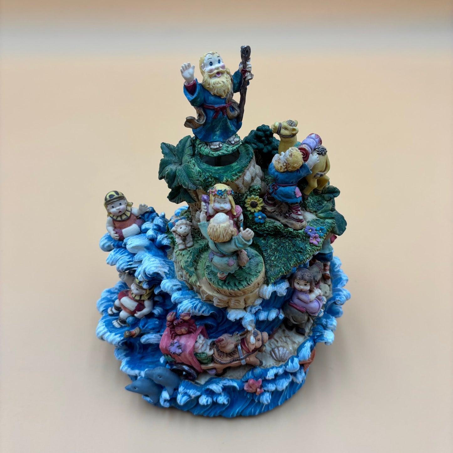 Vintage Biblical Music Box – Rotating Figurines Playing “Chariots of Fire”