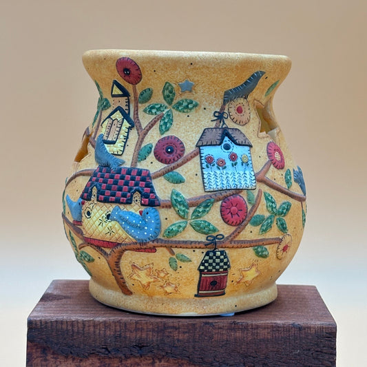 Lang Melting Pots Candle Wax Warmer "Life Is A Song" Folk Art