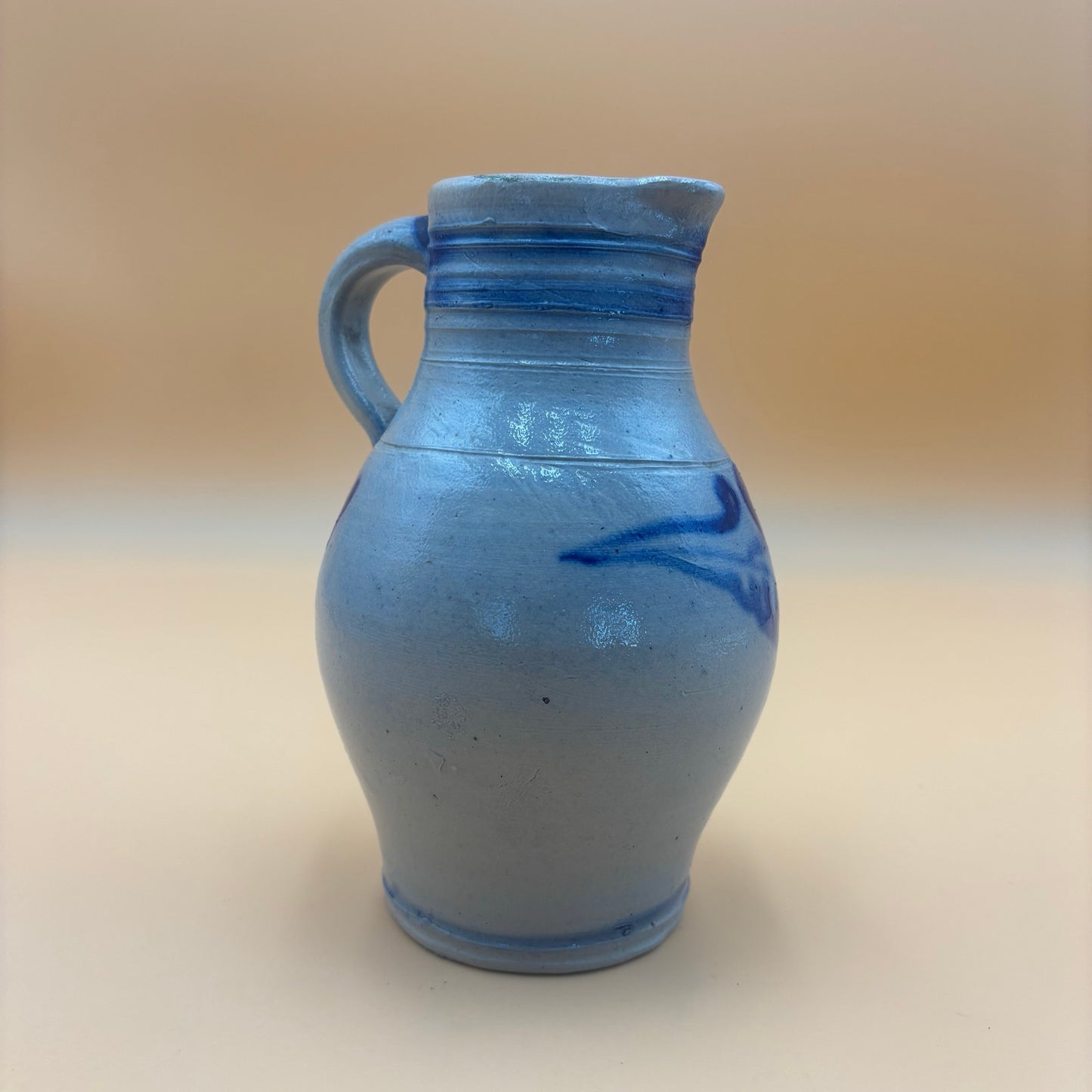 Blue Salt Glaze Stoneware Jug Vase