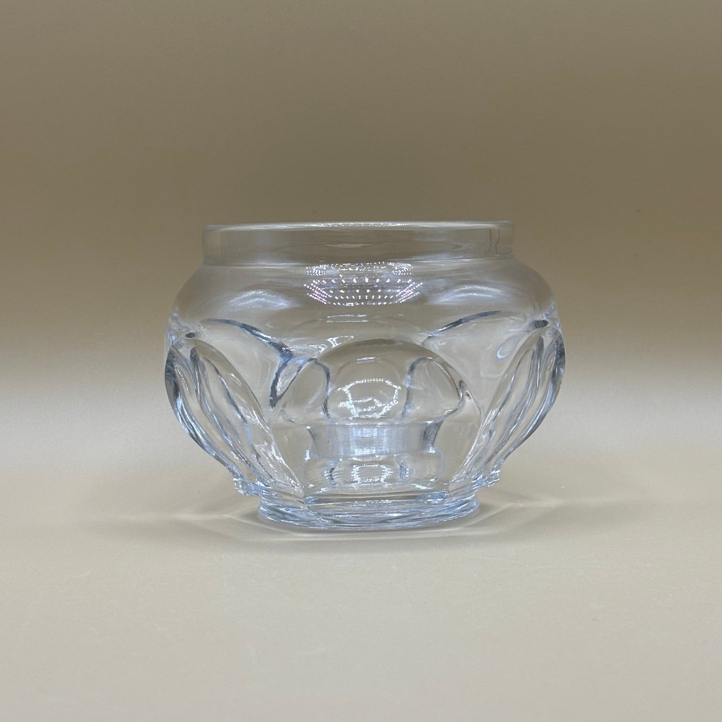 VTG Clear Glass Bowl - Geometric Pattern