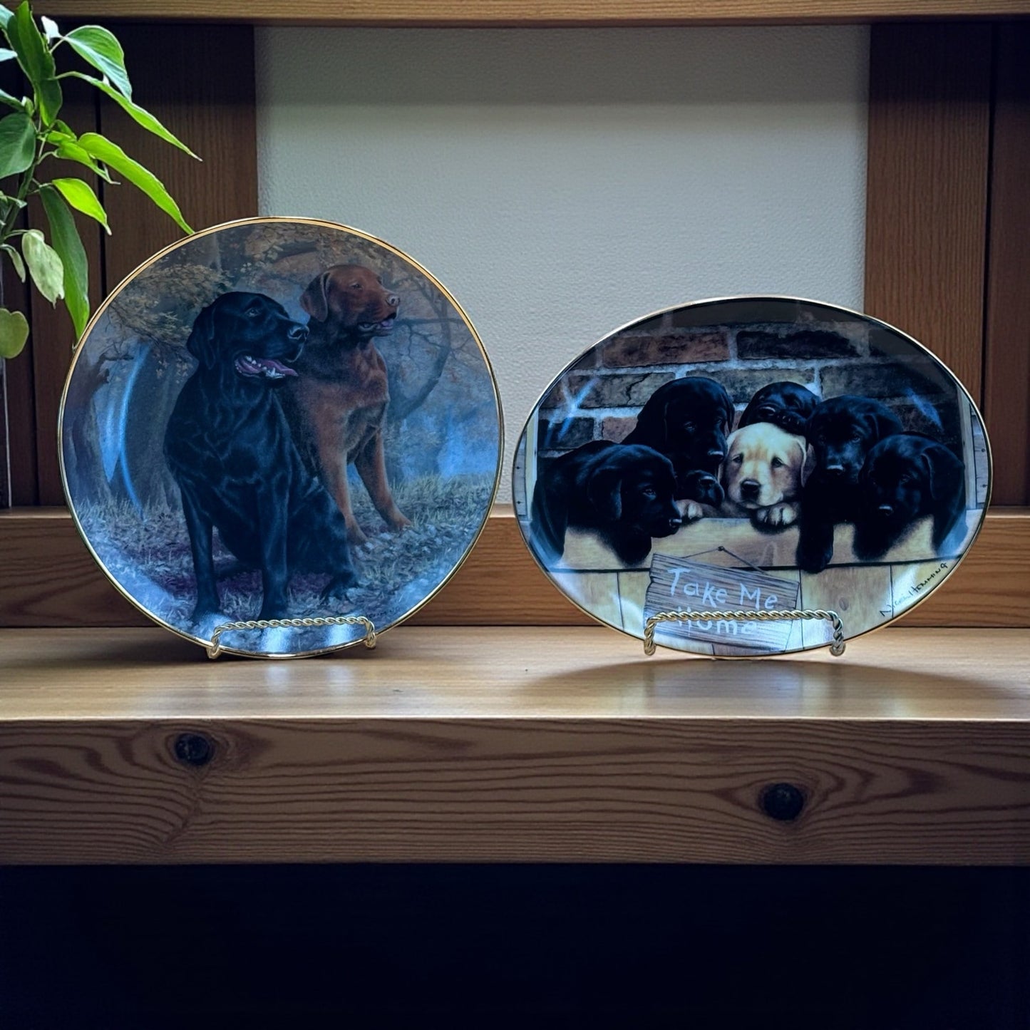 Nigel Hemming Franklin Mint Labrador Retriever Collector Plates – Set of 2