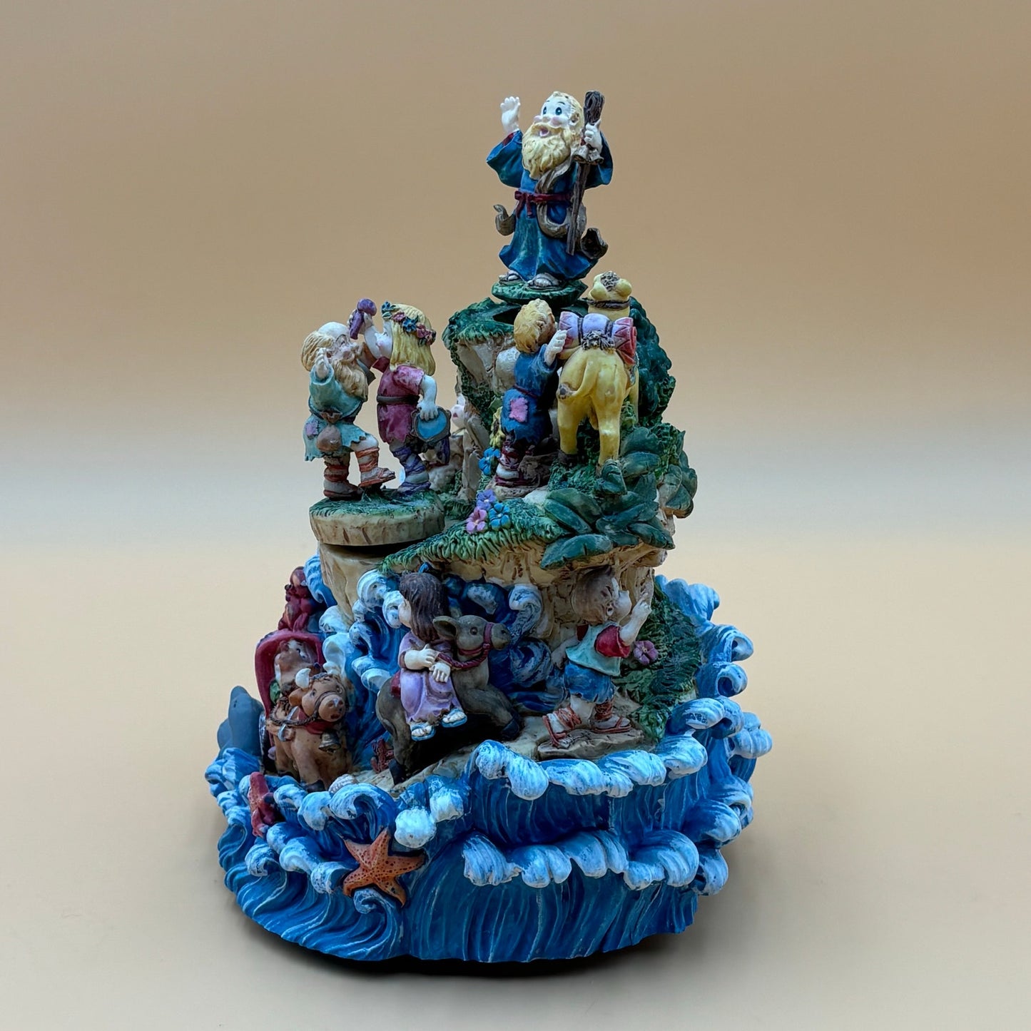 Vintage Biblical Music Box – Rotating Figurines Playing “Chariots of Fire”