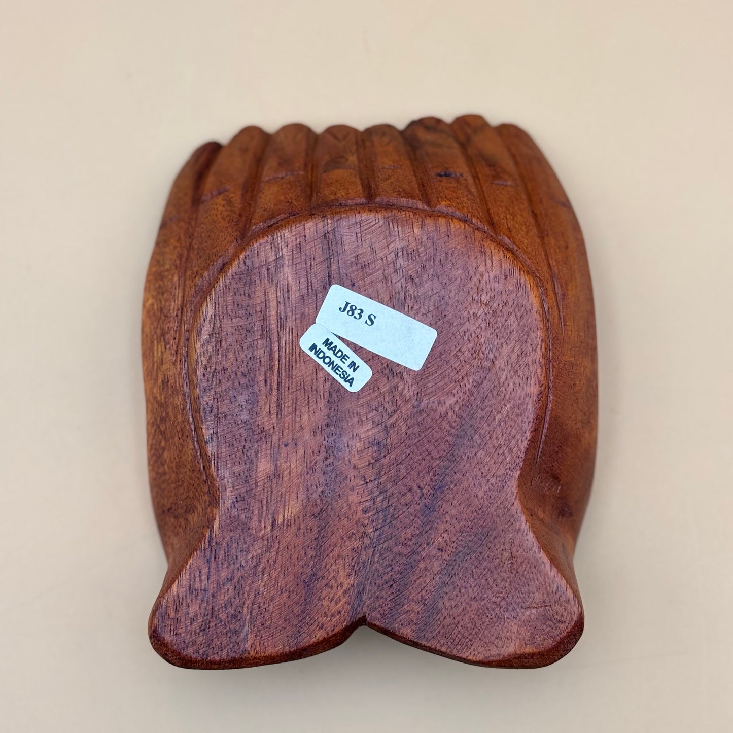 Hand-Carved Wooden Offering Hands Bowl (Indonesia)