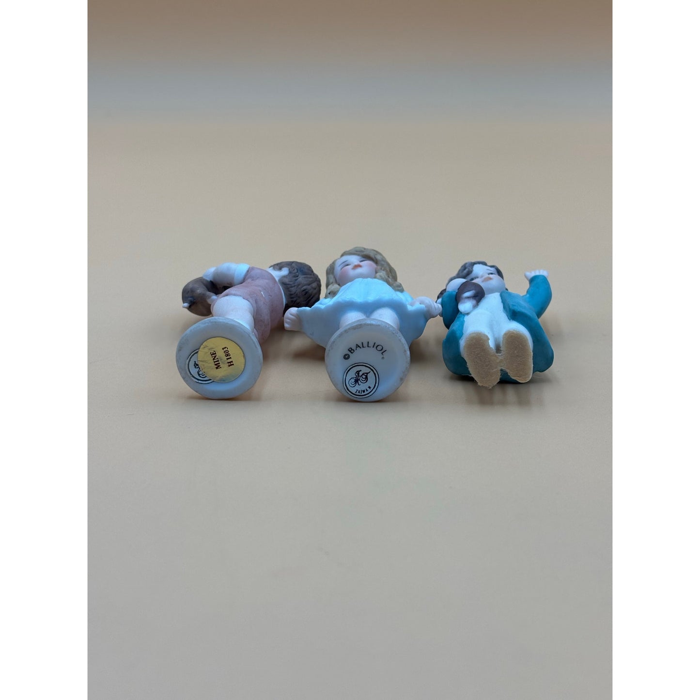 Balliol Porcelain Figurine Trio – “Mine,” “Goldy Locks,” & “Good Morning” – Taiwan