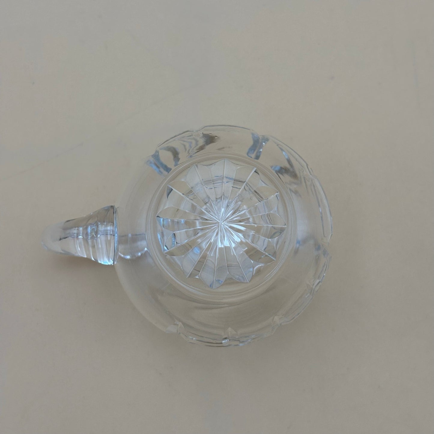 Vintage Cut Crystal Glass Mini Pitcher