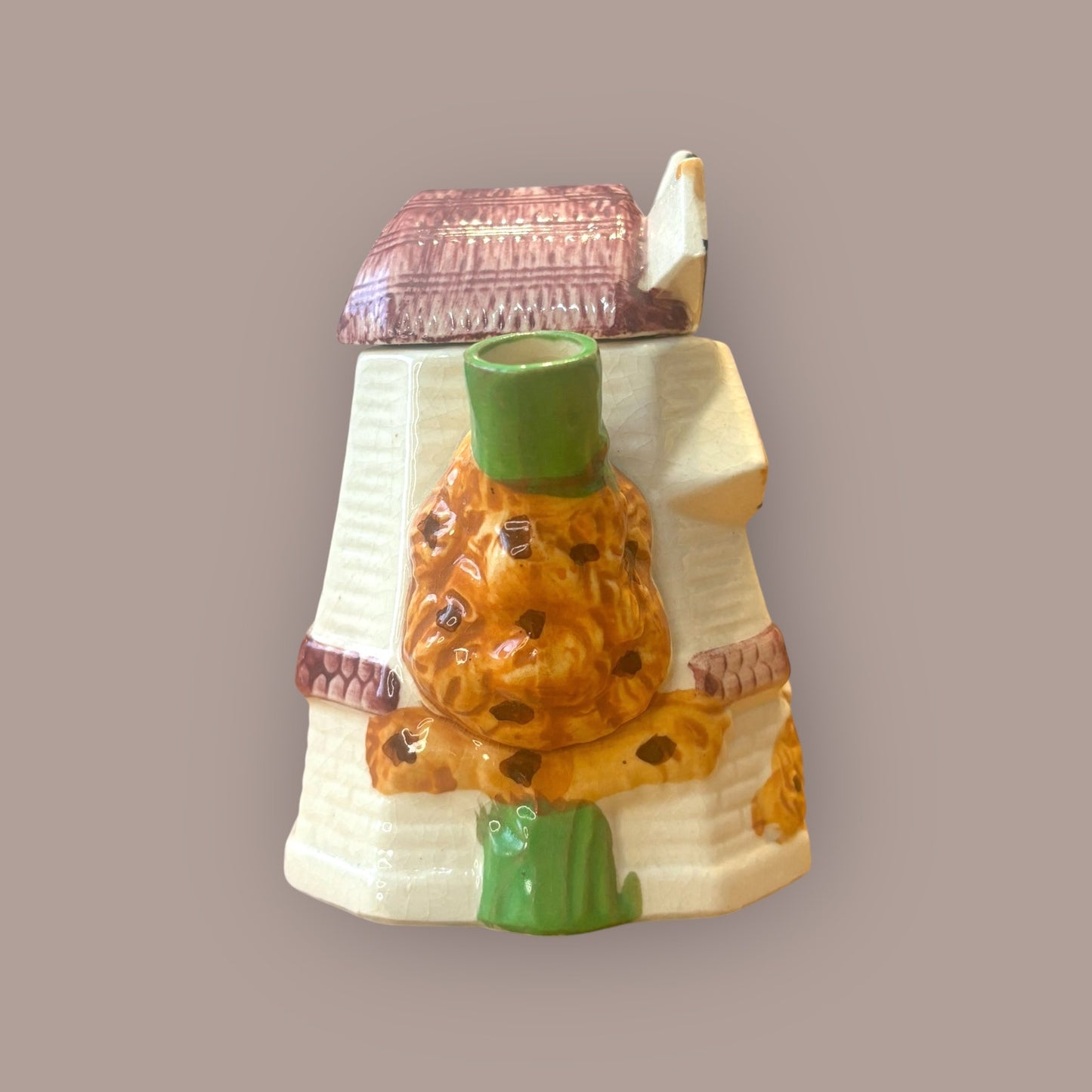 Vintage Japanese Windmill Teapot - Hand-Painted Cottage Design, Mid-Century