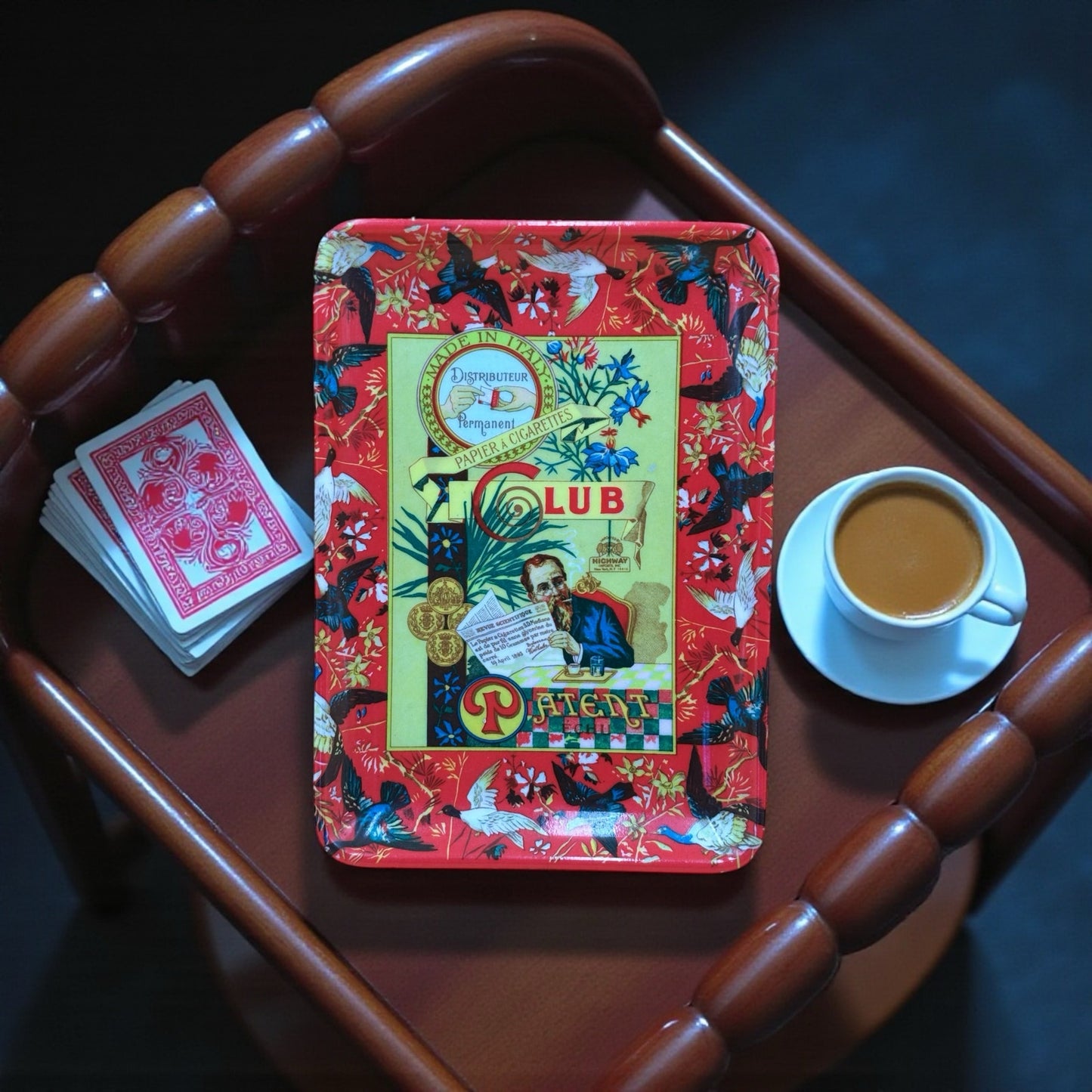 Italian Modiano Club Decorative Tray  6 in x 4.25 in