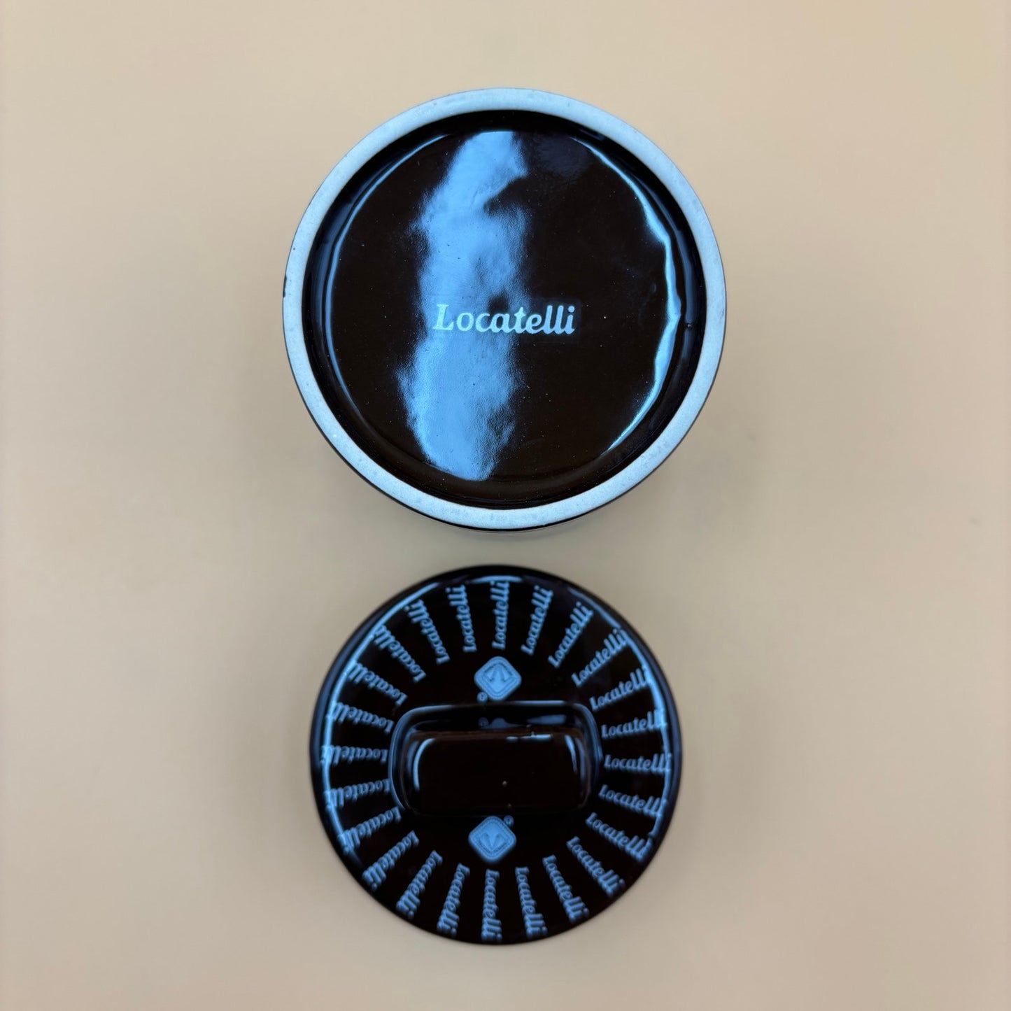 Locatelli Cheese Jar with Lid – Ceramic Formaggiera with Box