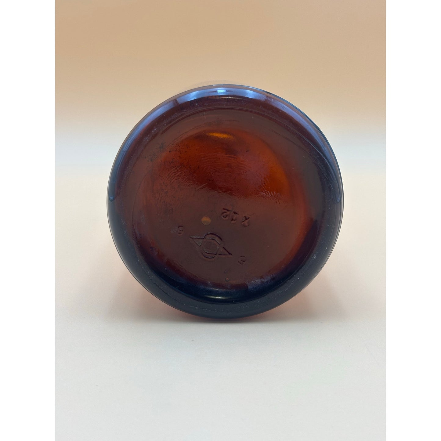 Vintage Brown Glass Bottle with Swing Top Closure 14"