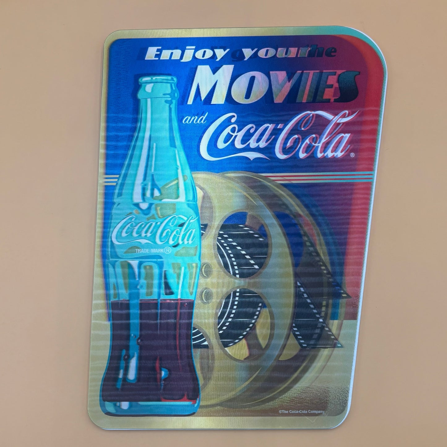 Coca-Cola Lenticular Wall Sign – “Let’s All Go to the Movies”