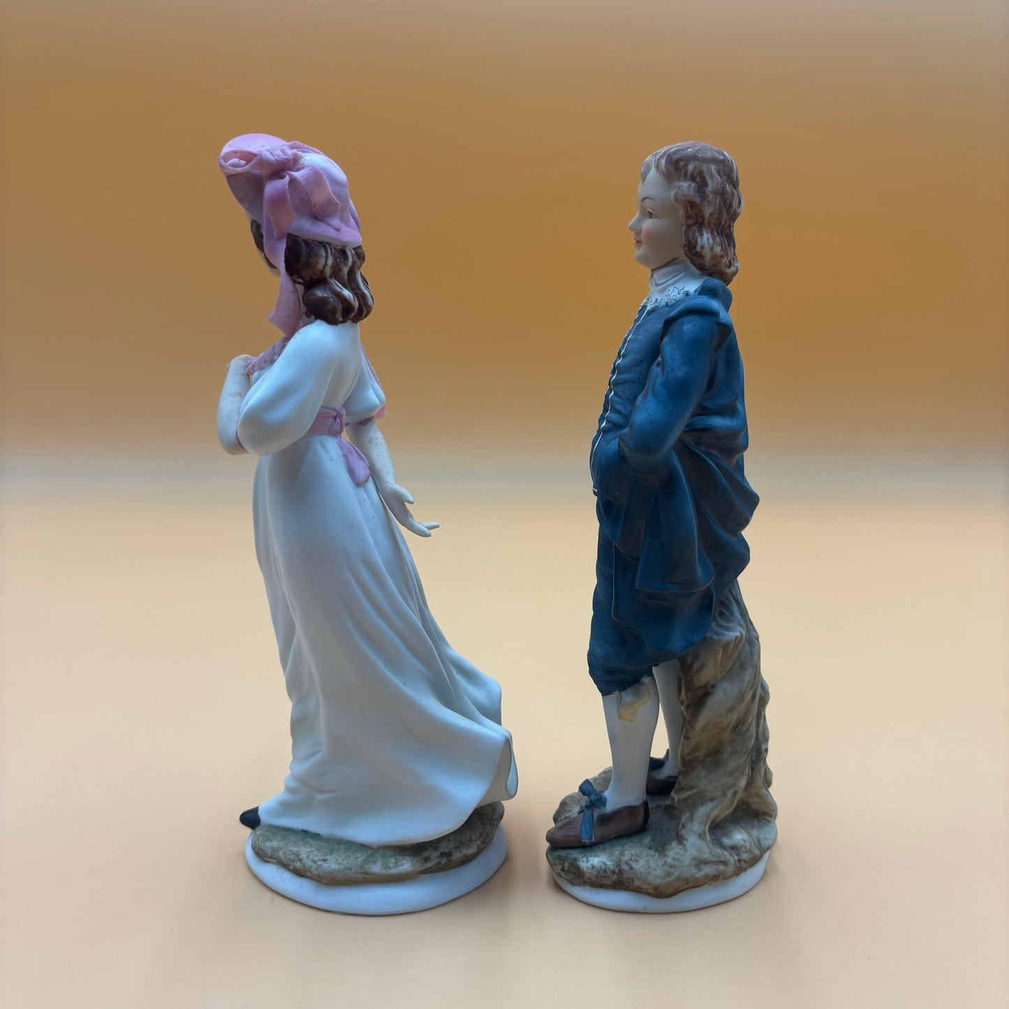 Victorian Couple Lefton China KW387 Limited Edition Figurines – Pair