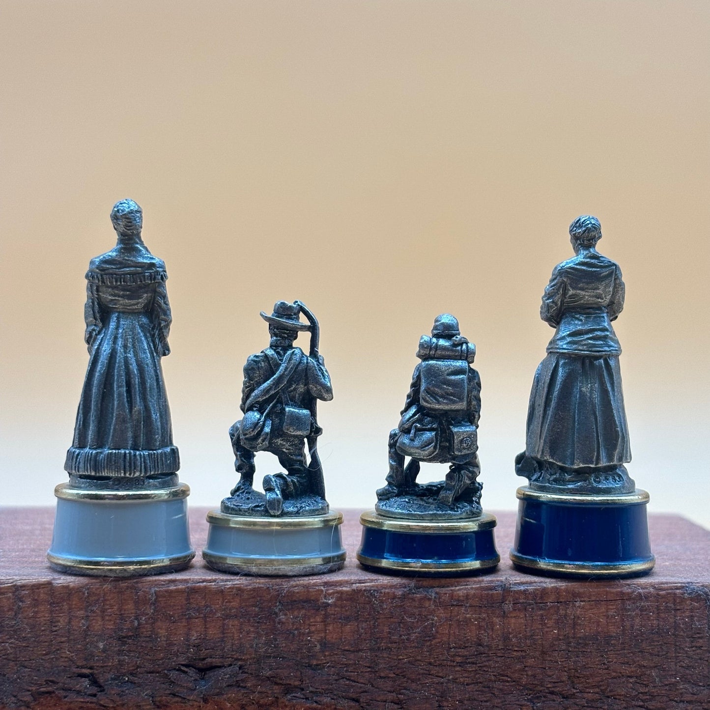 Franklin Mint Civil War Pewter Chess Pieces – Set of 4 (1983)