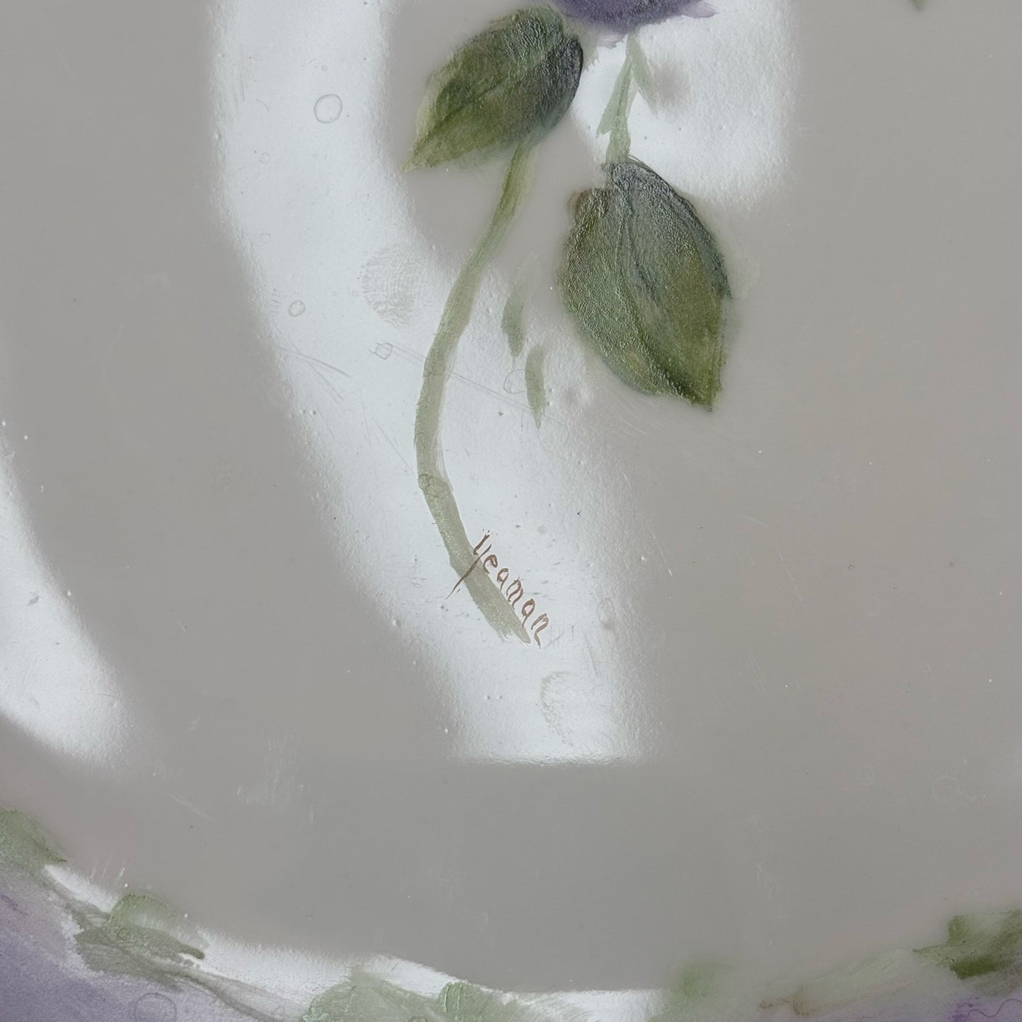 Schönwald Germany Porcelain Plate – Hand-Painted Plum Motif – 10”