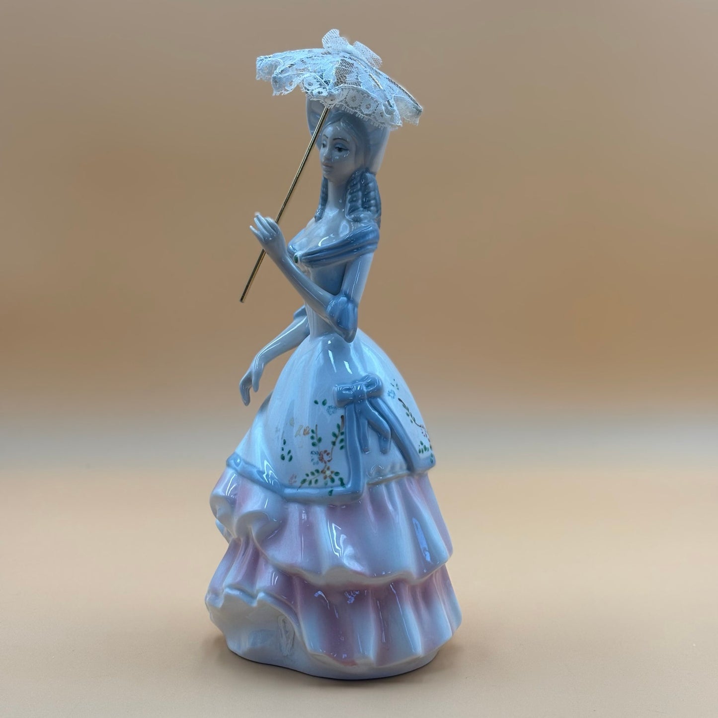 Tengra Spain Porcelain Lady with Parasol Figurine