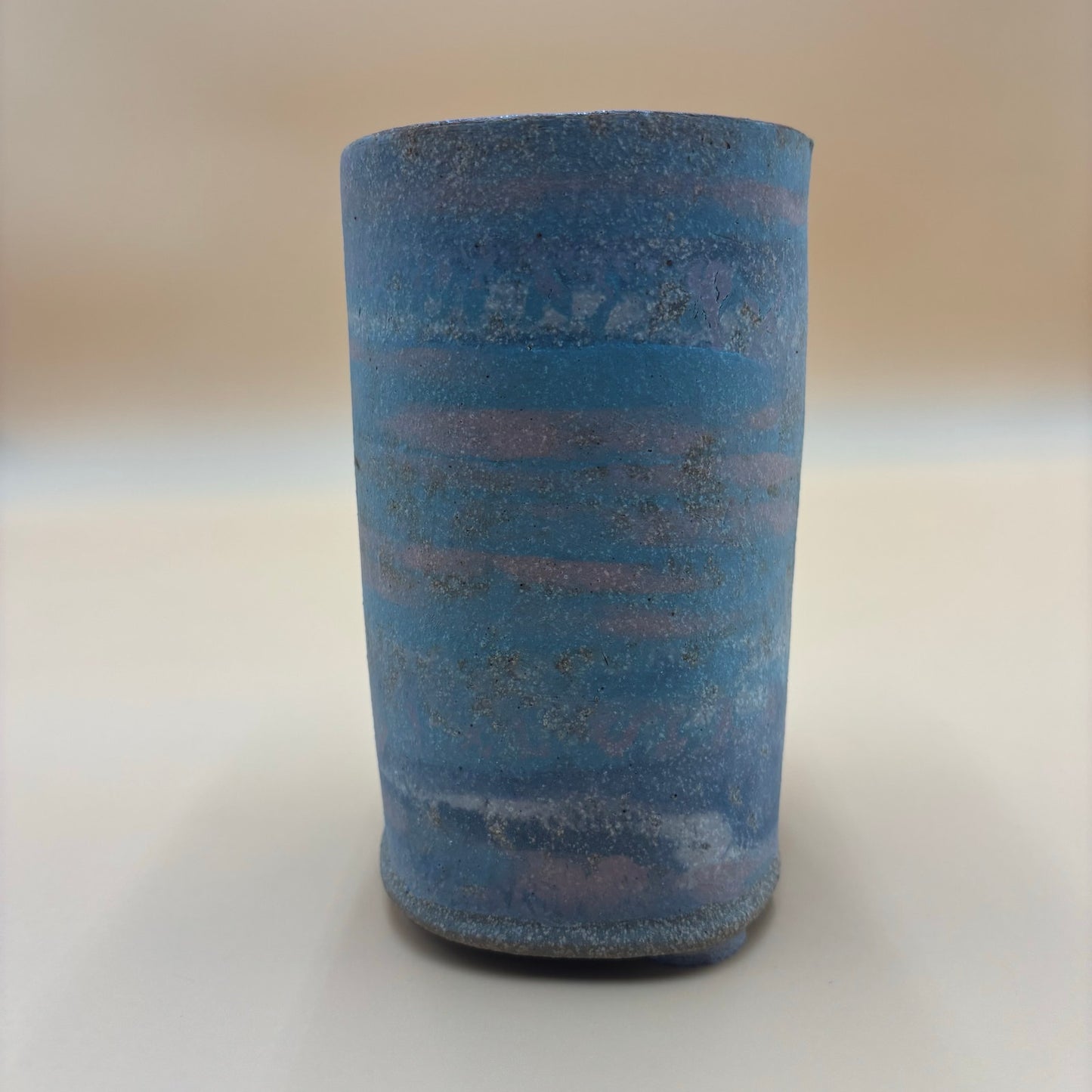 Handmade Ceramic Vase – Etched Tree & Moon Design (6.5” Tall)