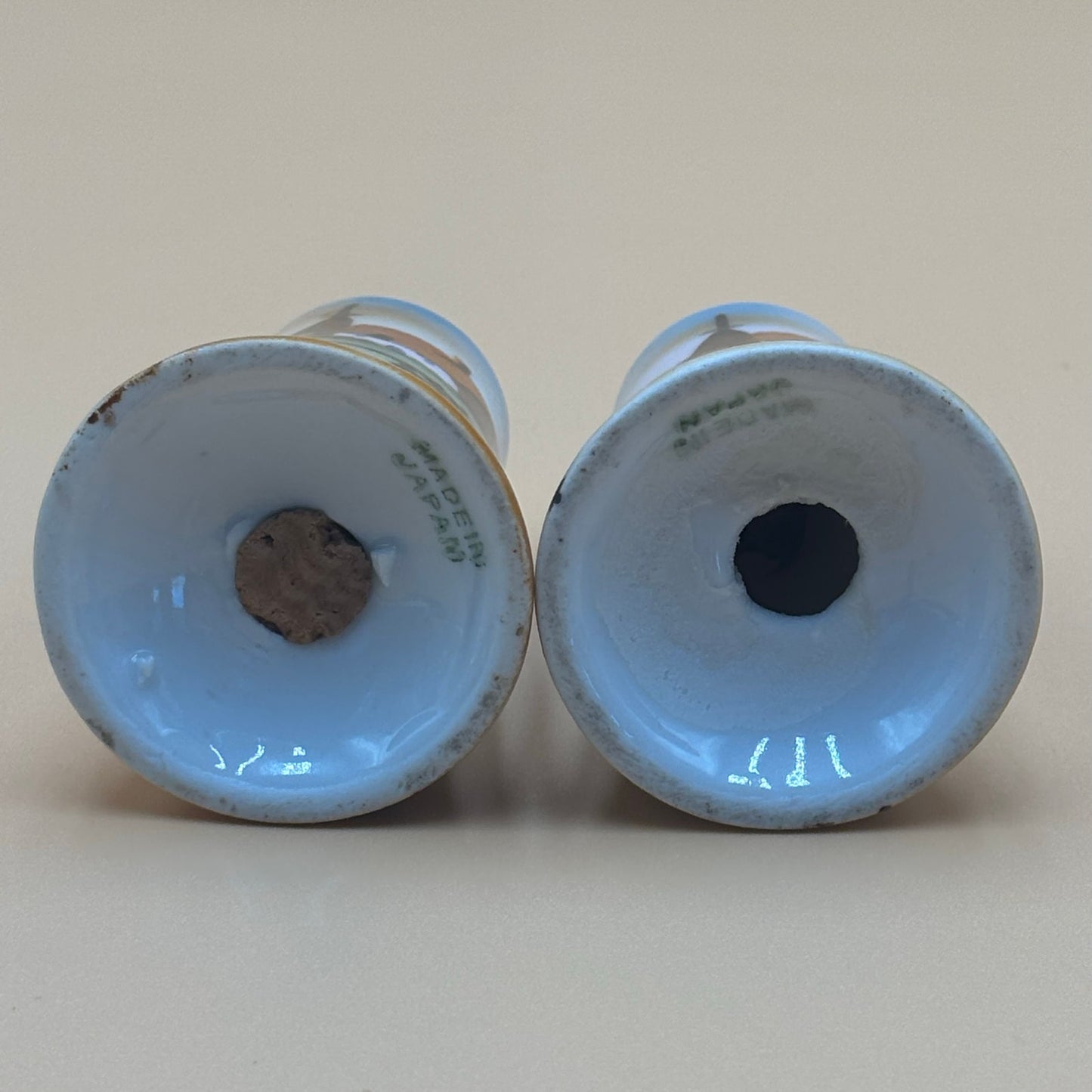 Vintage Hand-Painted Dutch Scene Salt & Pepper Shakers - Japan