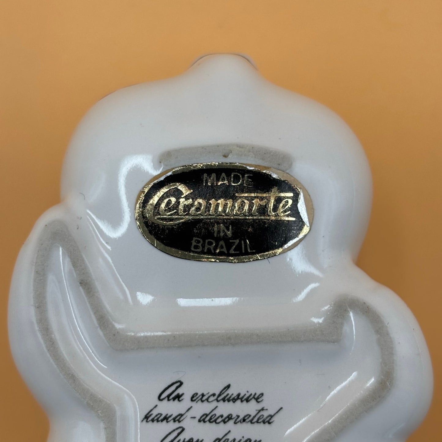 Vintage 1978 Avon Ceramic Pig Sachet – Floral Sleeping Pig with Bow, Made in Brazil