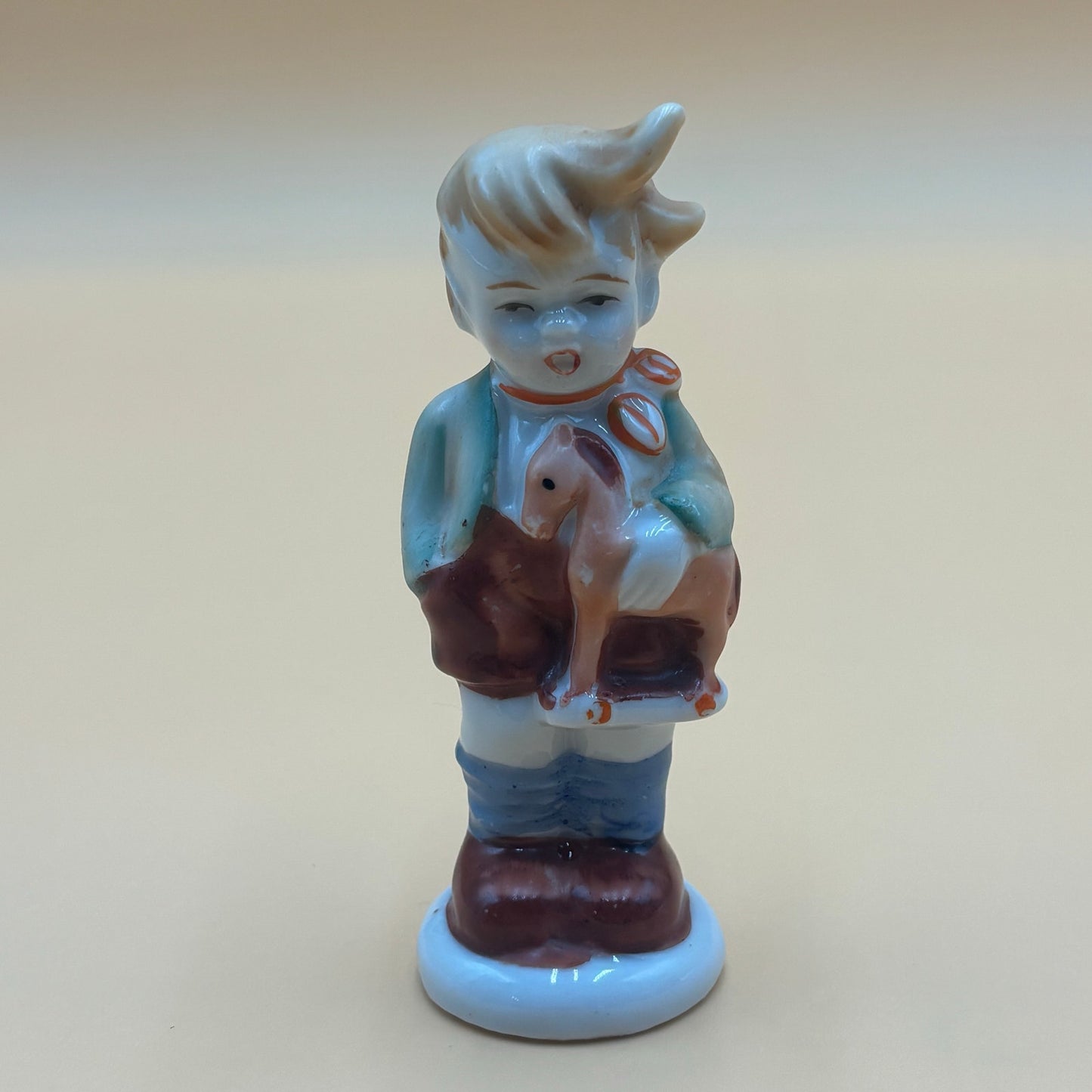 Vintage Occupied Japan Ceramic Boy Figurines - Set of 2