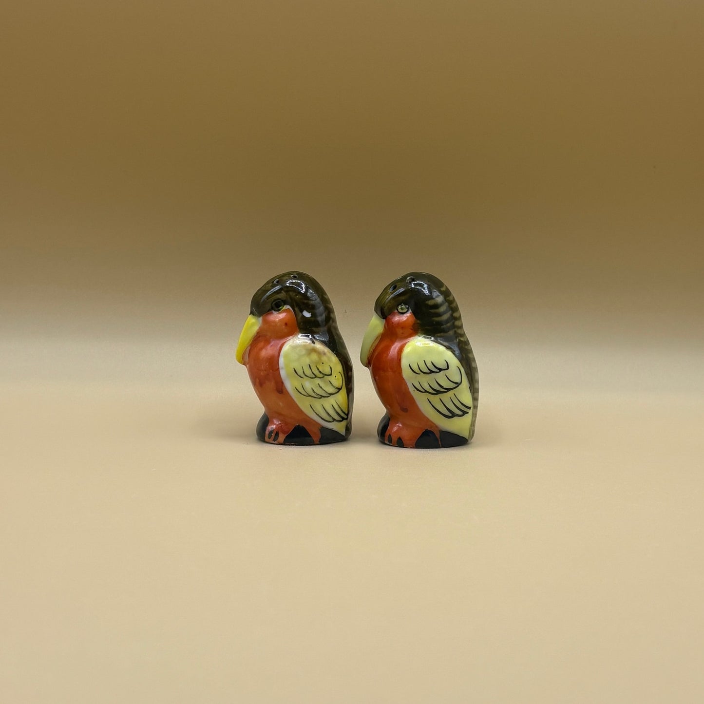 Vintage Japanese Robin Salt and Pepper Shakers