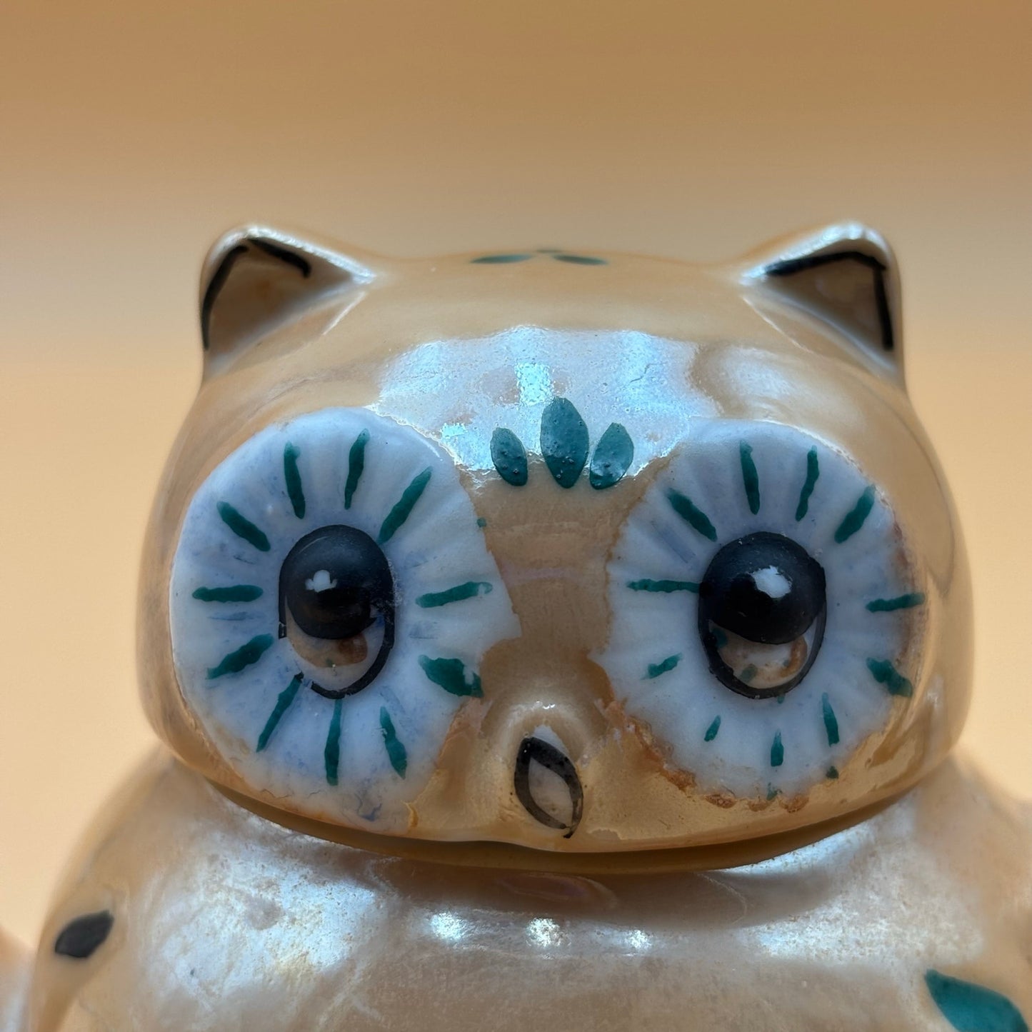 Hand Painted Shiny Vintage Ceramic Owl Teapot – Pier 1 Imports Collectible
