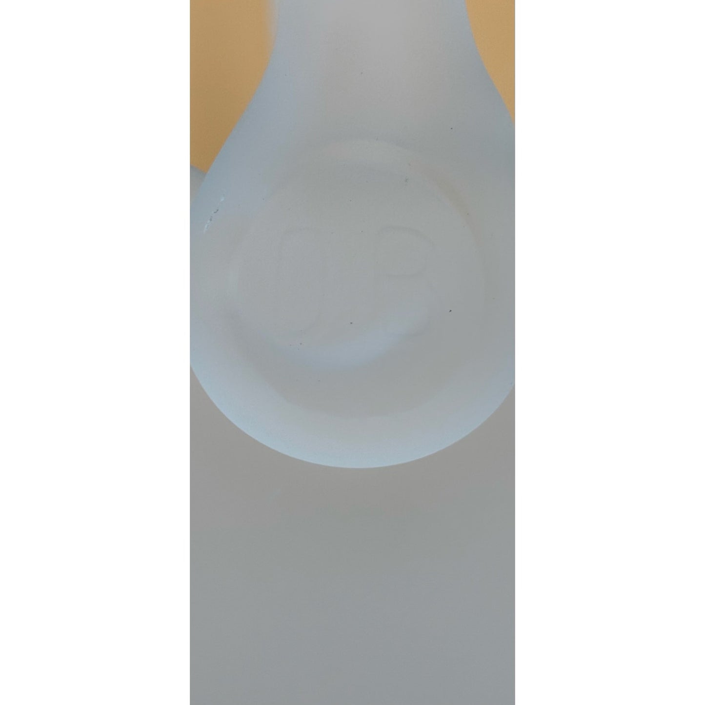 Vintage Frosted Satin Glass Basket - DB Maker Mark 11.5"