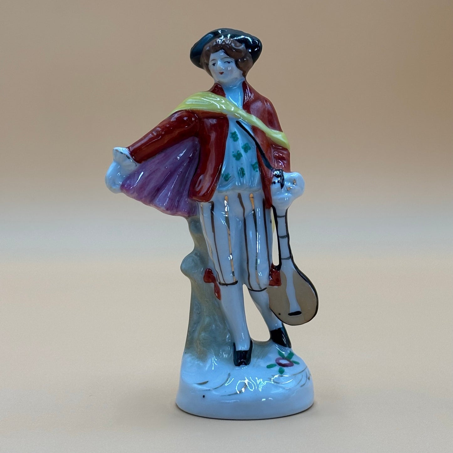 Vintage Occupied Japan Figurines - Colonial Lady & Musician (Set of 2)