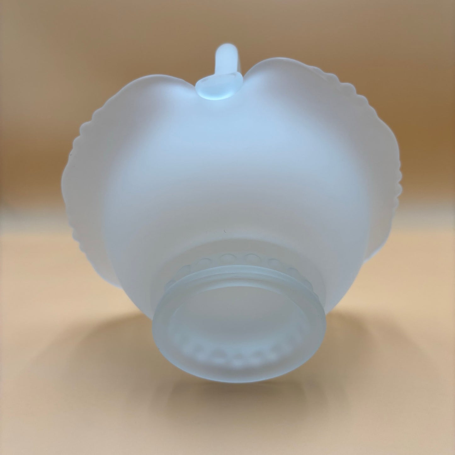 Vintage Frosted Satin Glass Basket - DB Maker Mark 11.5"