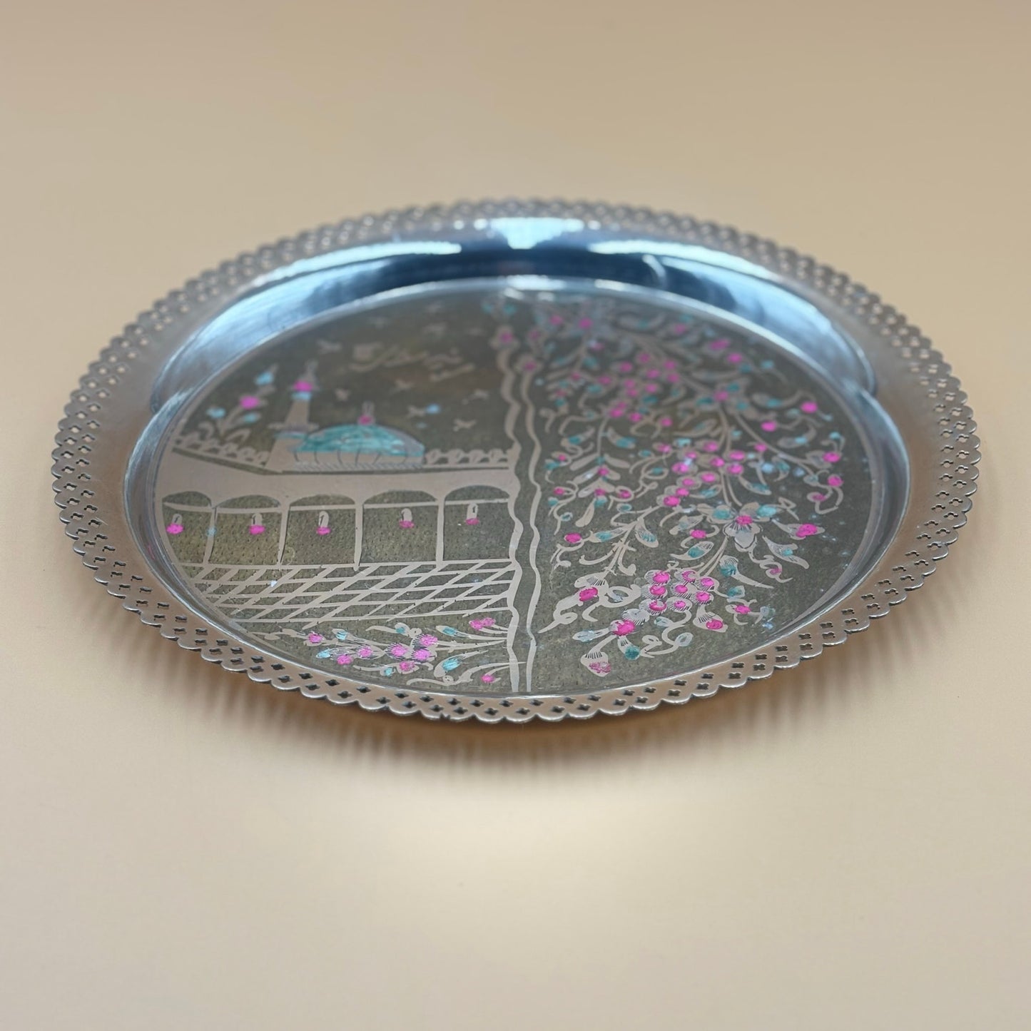 India Hand-Painted Holy Water Three-Piece Set