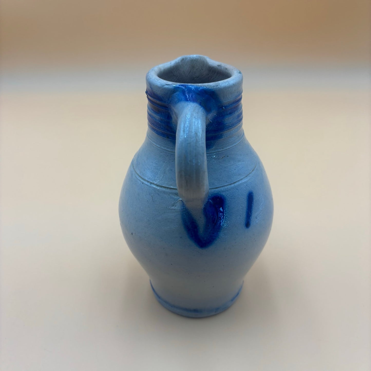 Blue Salt Glaze Stoneware Jug Vase
