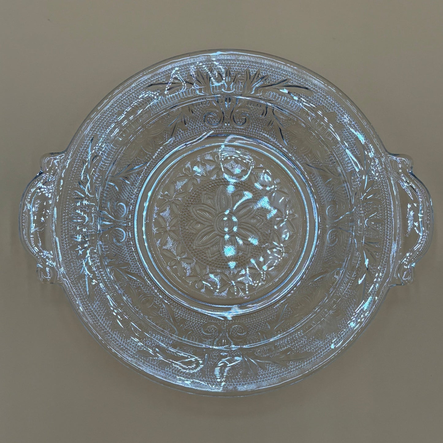 Vintage Anchor Hocking Crystal Sandwich Butter Dish