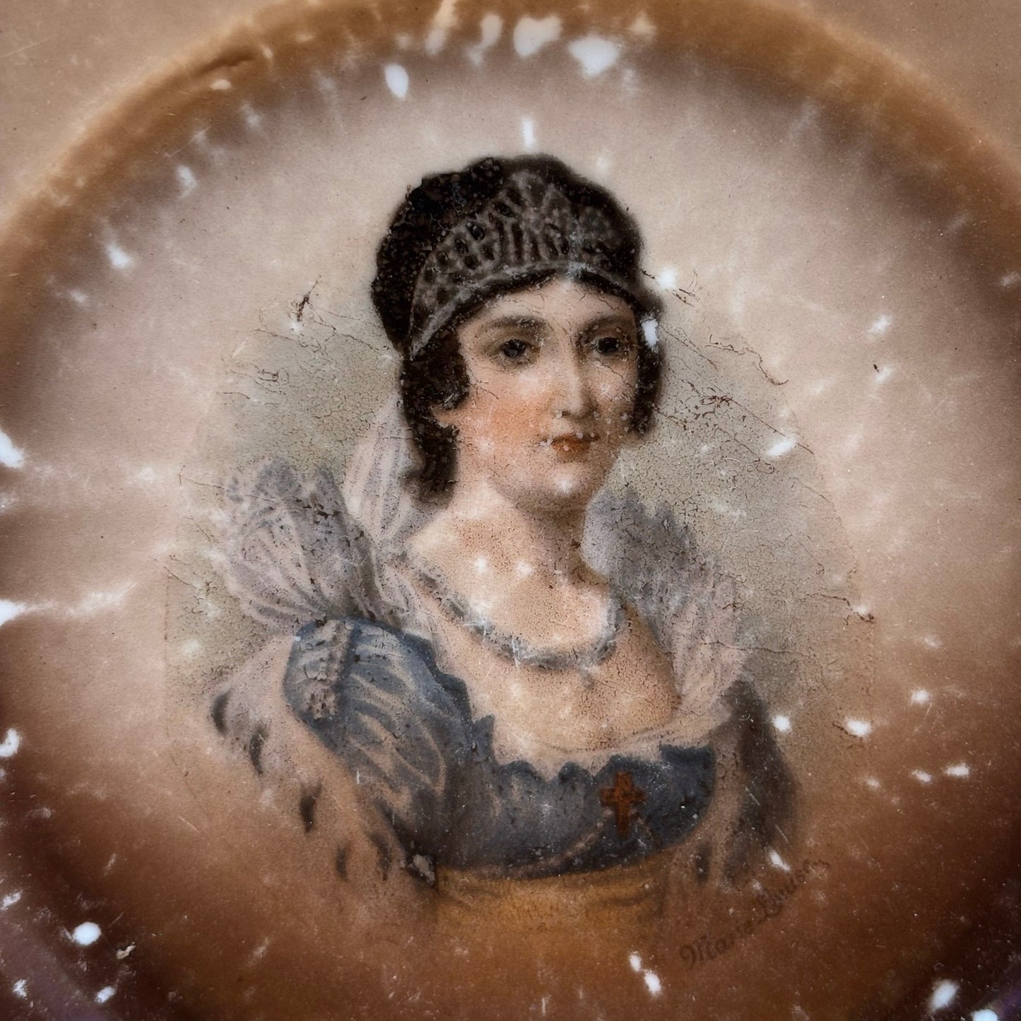 Antique Franz Anton Mehlem Marie Louise Cabinet Plate – Germany