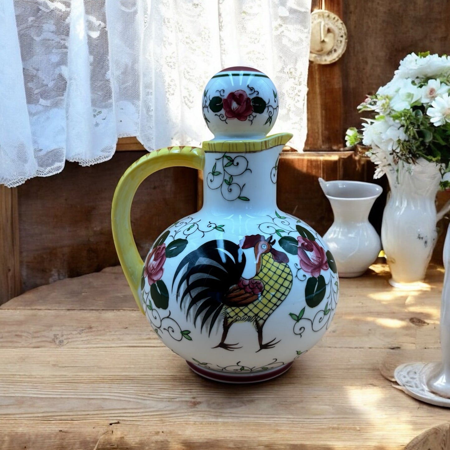 UCAGCO Early Provincial Rooster Carafe & Lid