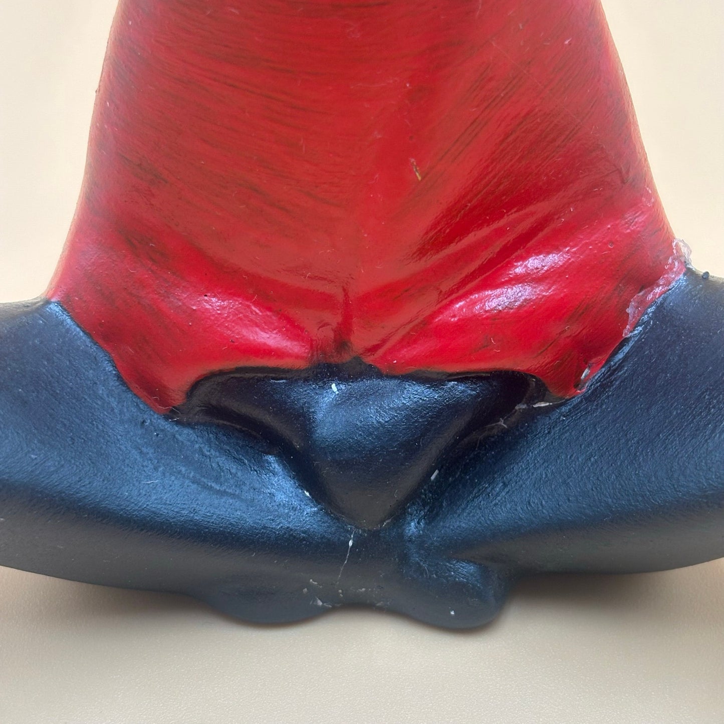 Modern Ceramic Figurine Native American Woman Lotus Pose - Black and Red