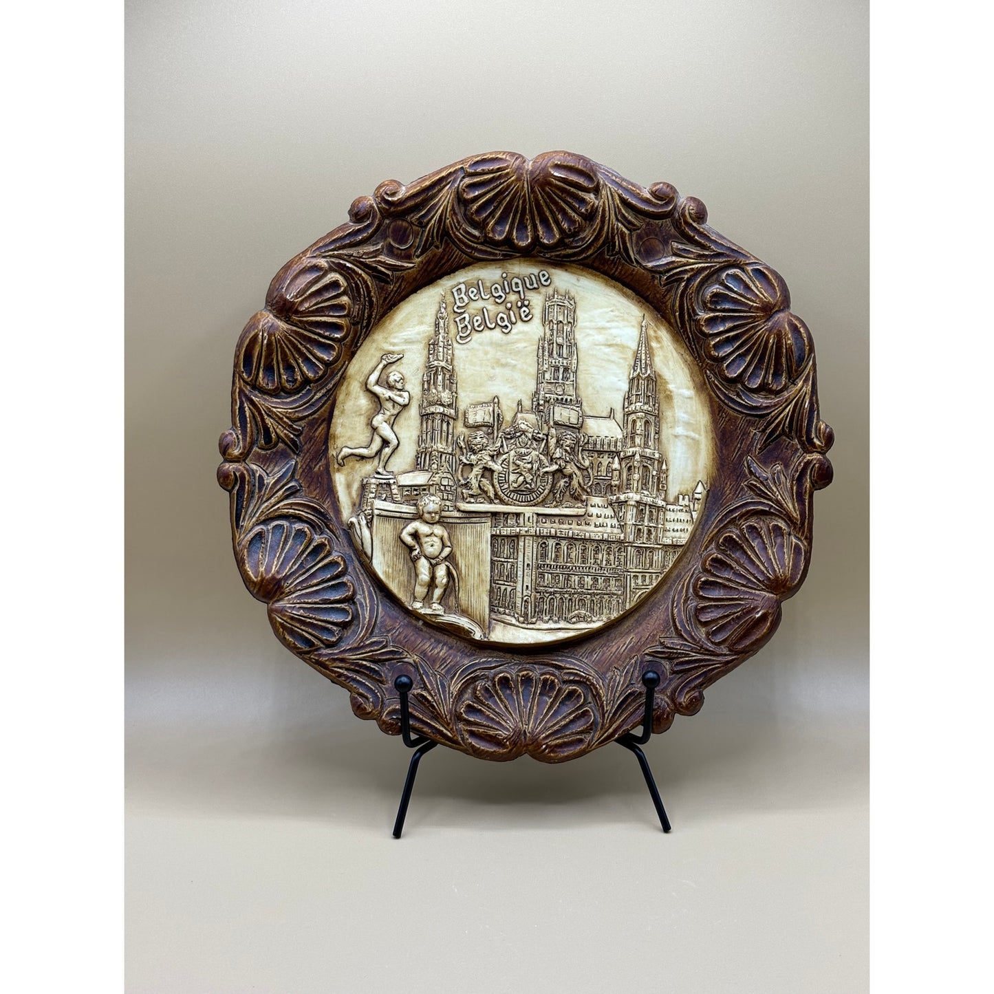 Vintage French & Belgian 3-D Wall Plaque