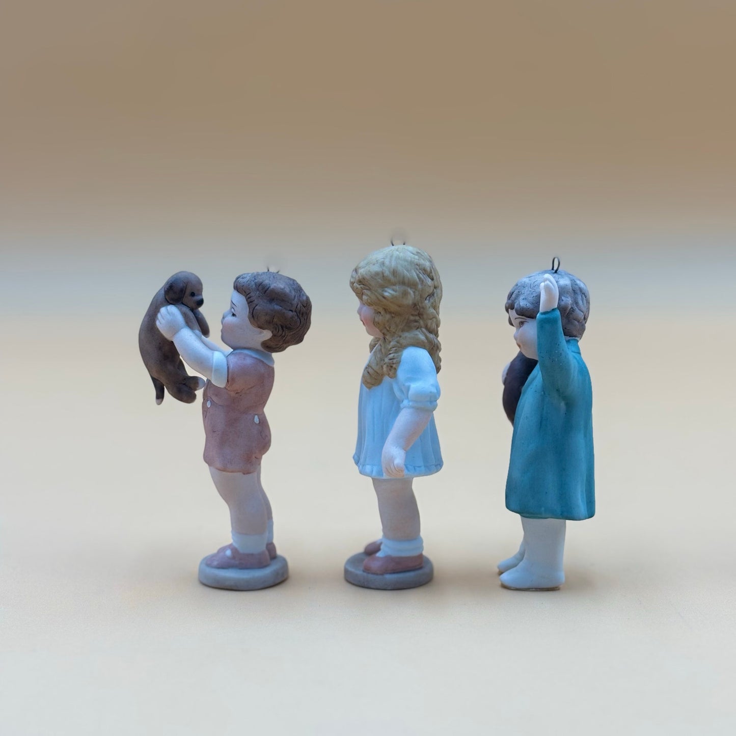 Balliol Porcelain Figurine Trio – “Mine,” “Goldy Locks,” & “Good Morning” – Taiwan