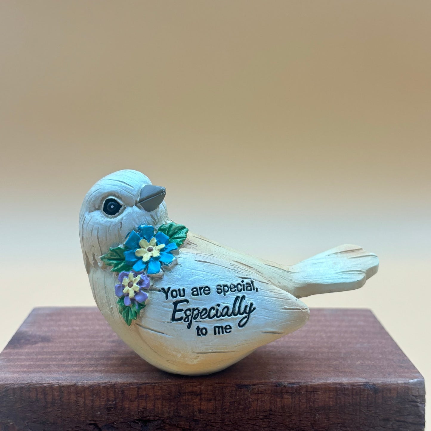 Set of 3 Inspirational Bird Figurines – Floral Accents & Messages (4”)