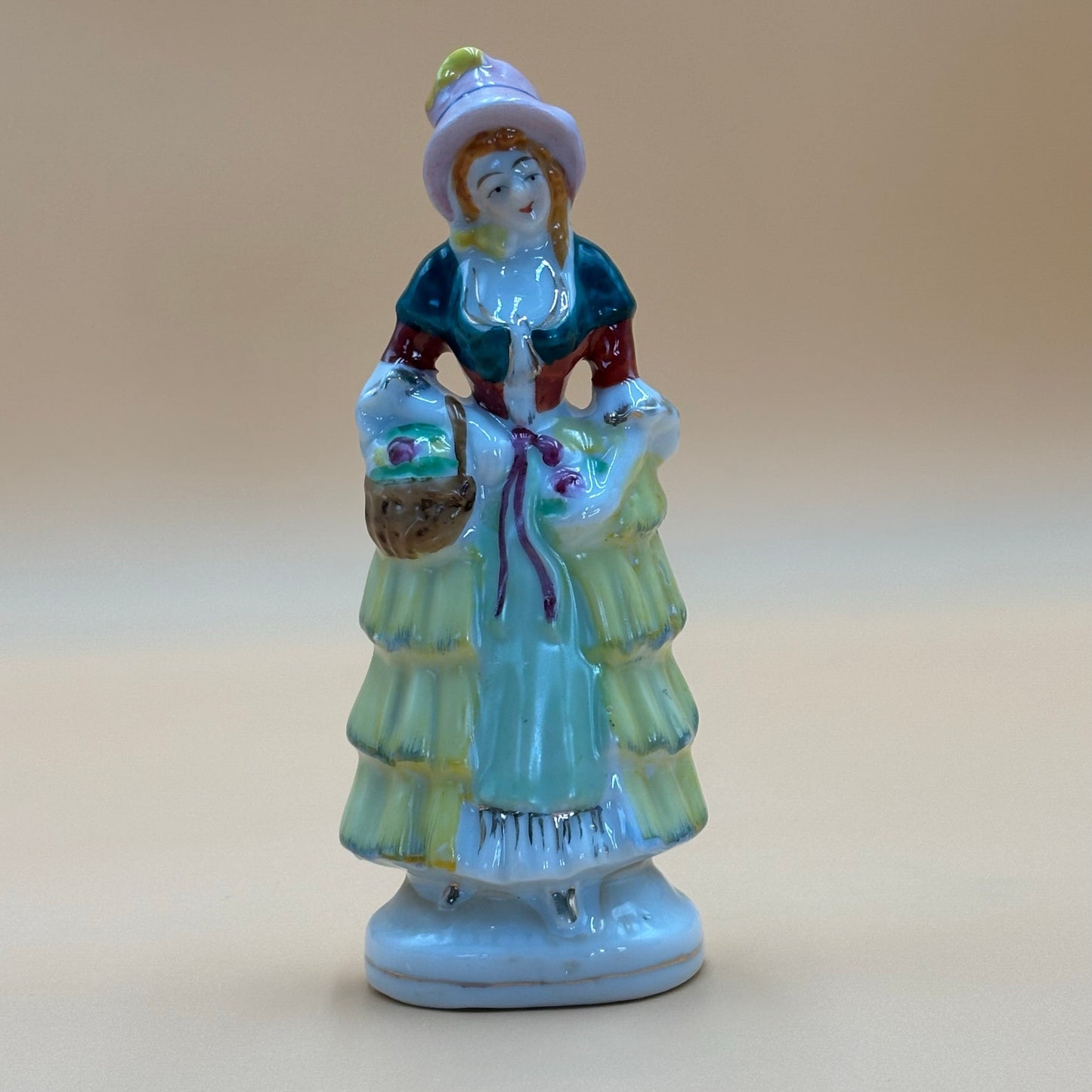 Vintage Occupied Japan Figurines - Colonial Lady & Musician (Set of 2)