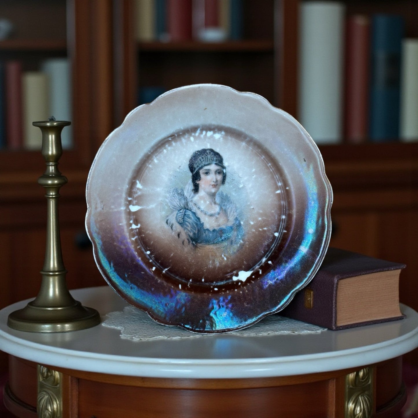 Antique Franz Anton Mehlem Marie Louise Cabinet Plate – Germany