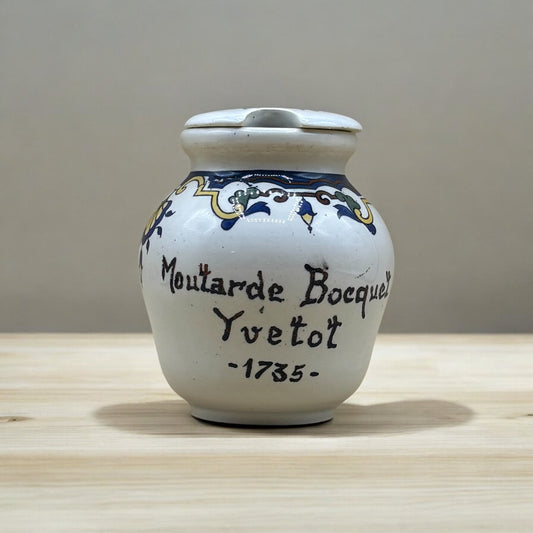 📦 Vintage Moutarde Bocquet Yvetot 1735 French Mustard Pot