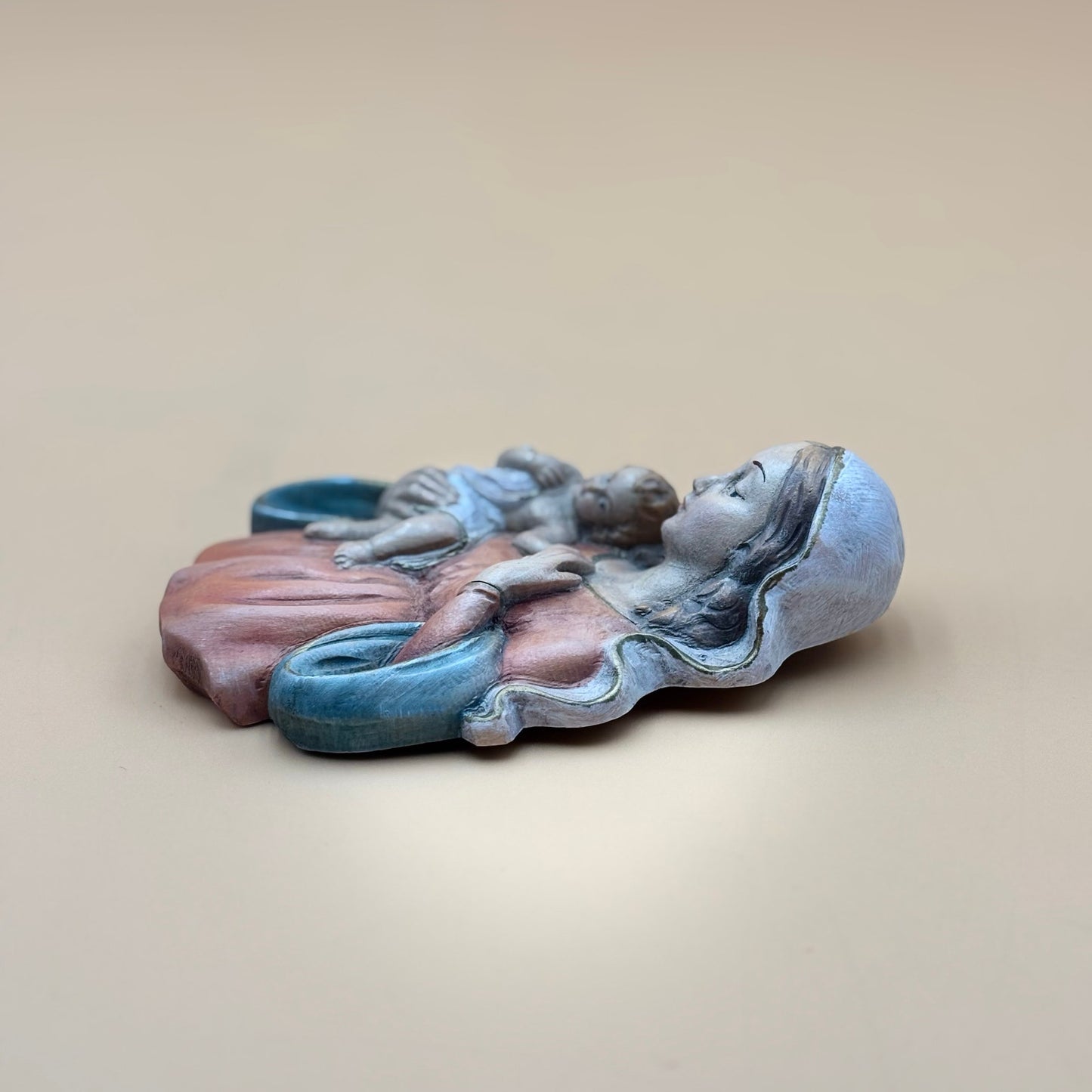 W. u. M. Heinzelier Wood Carved Madonna and Child — Oberammergau Germany