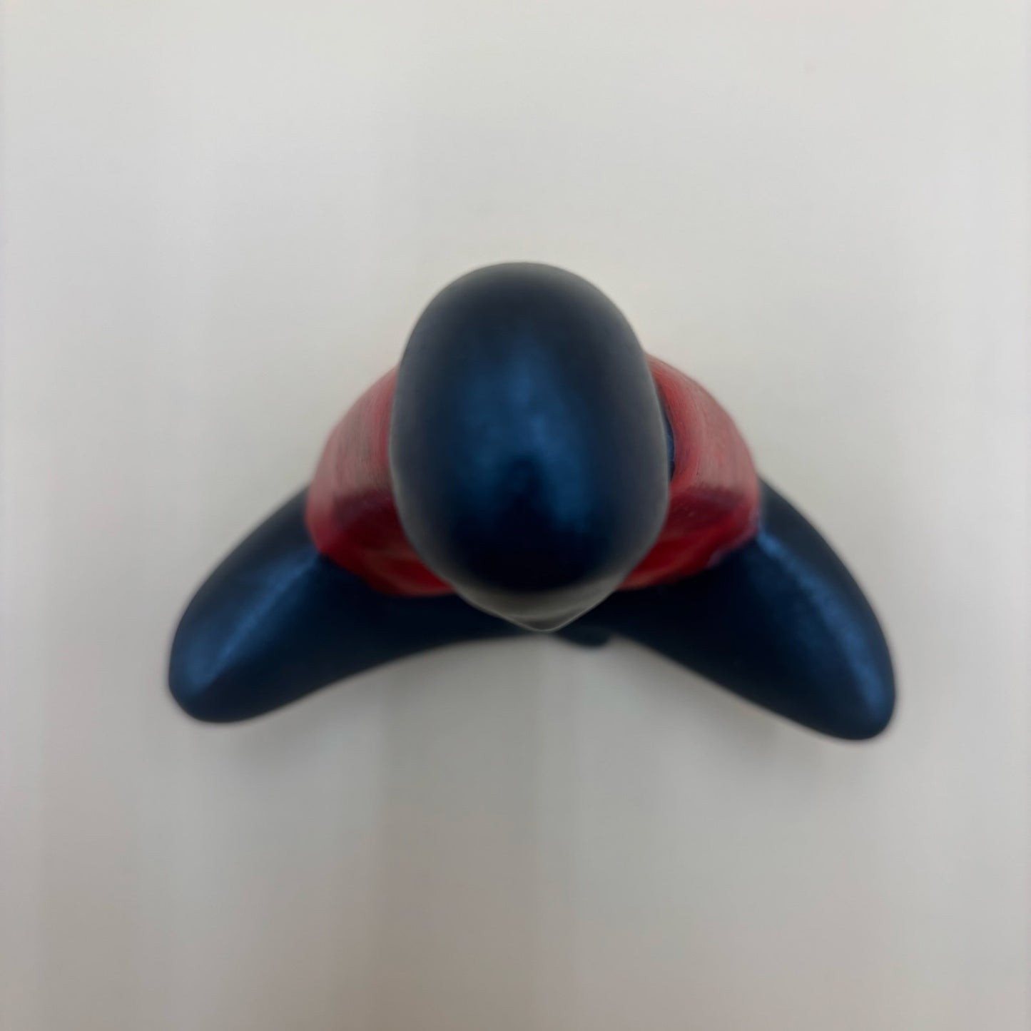 Modern Ceramic Figurine Native American Woman Lotus Pose - Black and Red